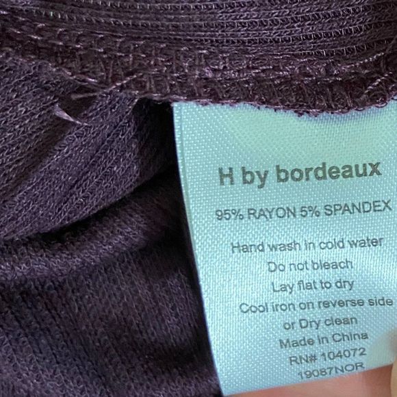 NWT H BY BORDEAUX Purple Cross Back Crew Neck Swea - Picture 8 of 9